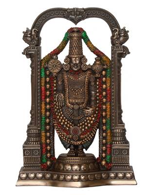 eCraftIndia Tirupati Balaji Cold Cast Bronze Resin DECORative Figurine 3