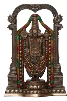 eCraftIndia Tirupati Balaji Cold Cast Bronze Resin DECORative Figurine