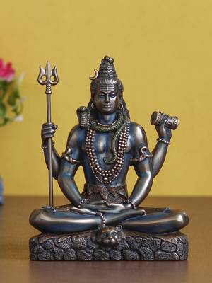 Antique Finish Brass Shiva Idol for Home Decor 2