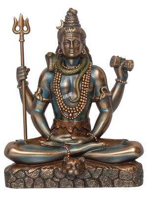 Antique Finish Brass Shiva Idol for Home Decor 3