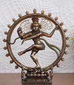 eCraftIndia Dancing Nataraja Cold Cast Bronze Resin DECORative Figurine