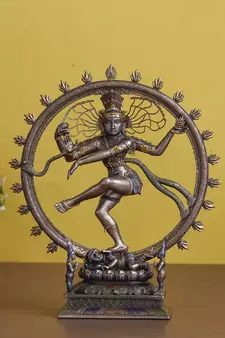 eCraftIndia Dancing Nataraja Cold Cast Bronze Resin DECORative Figurine