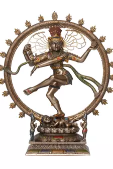 eCraftIndia Dancing Nataraja Cold Cast Bronze Resin DECORative Figurine