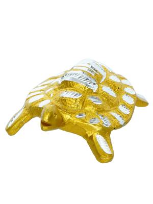 eCraftIndia Golden Engraved Tortoise Feng Shui Handcrafted DECORative Metal Showpiece 3
