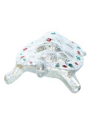 eCraftIndia Silver Engraved Tortoise Feng Shui Handcrafted DECORative Metal Showpiece 3