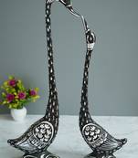 eCraftIndia 24 Inch Black Kissing Swan Couple Handcrafted DECORative Figurine