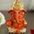eCraftIndia Gold Plated Orange Siddhivinayaka Ganesha DECORative Showpiece for Home Temple Office Car Dashboard