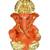 eCraftIndia Gold Plated Orange Siddhivinayaka Ganesha DECORative Showpiece for Home Temple Office Car Dashboard