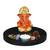 Gold Plated Orange Siddhivinayaka Ganesha DECORative Showpiece with Wooden Base  Fragranced Petals and Tealight