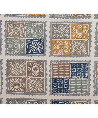 multicolor cotton abstract print bedsheet with pillow covers 2