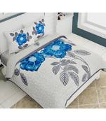 multicolor cotton abstract print bedsheet with pillow covers
