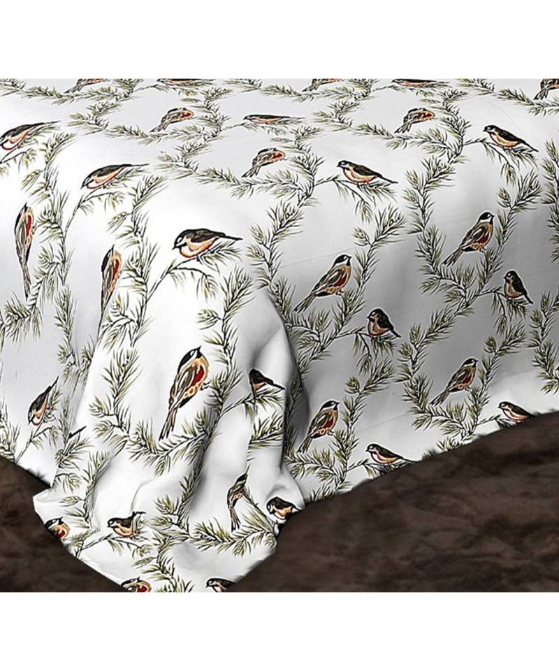 multicolor cotton abstract print bedsheet with pillow covers