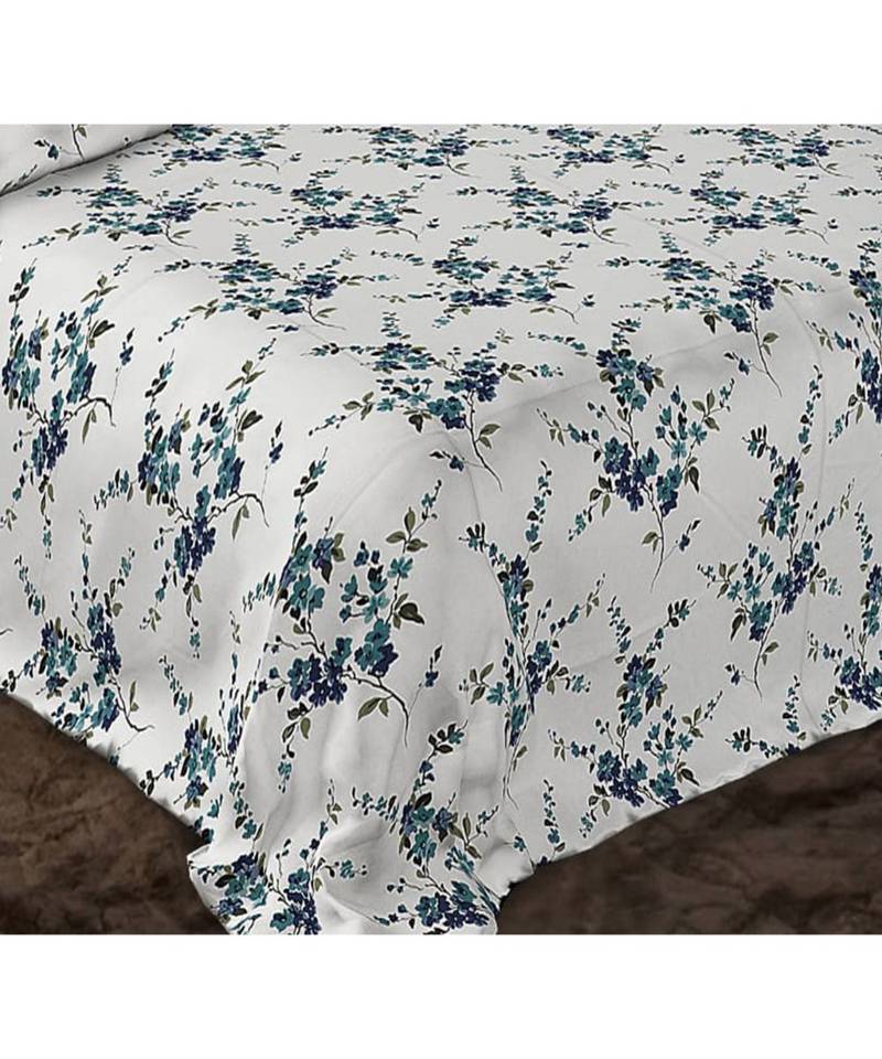 multicolor cotton abstract print bedsheet with pillow covers
