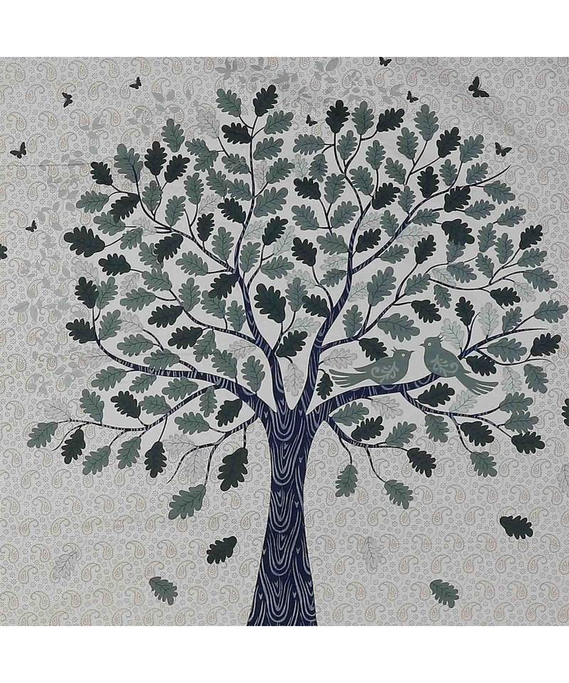 multicolor cotton abstract print bedsheet with pillow covers