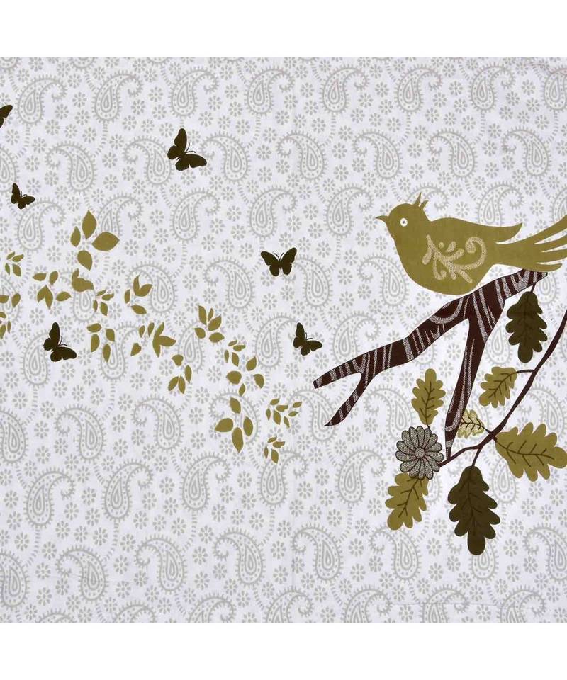 multicolor cotton abstract print bedsheet with pillow covers