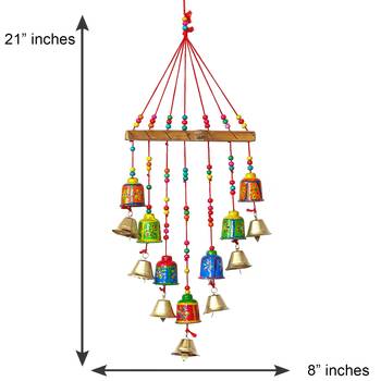 eCraftIndia Handcrafted DECORative Wall Door Window Hanging Bells 5