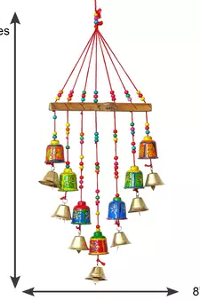 eCraftIndia Handcrafted DECORative Wall Door Window Hanging Bells