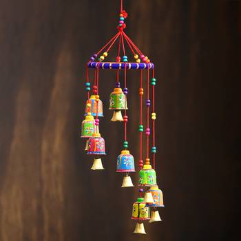 eCraftIndia Handcrafted DECORative Wall Door Window Hanging Bells 1