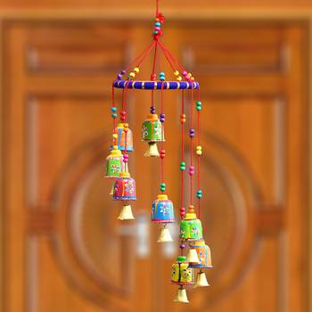 eCraftIndia Handcrafted DECORative Wall Door Window Hanging Bells 2