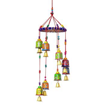 eCraftIndia Handcrafted DECORative Wall Door Window Hanging Bells 3