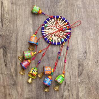 eCraftIndia Handcrafted DECORative Wall Door Window Hanging Bells 6
