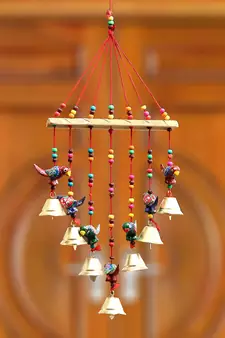 eCraftIndia Handcrafted DECORative Parrot Wall Door Window Hanging Bells