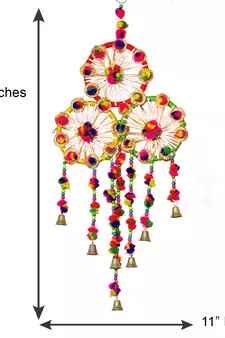 eCraftIndia Handcrafted DECORative Colorful Wall Door Window Hanging Bells