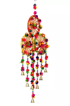 eCraftIndia Handcrafted DECORative Colorful Wall Door Window Hanging Bells
