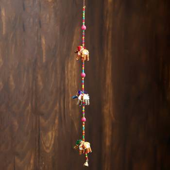 eCraftIndia Handcrafted DECORative Elephant Wall Door Window Hanging 1