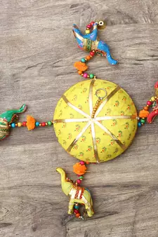 eCraftIndia Handcrafted DECORative Elephant Wall Door Window Hanging Bells
