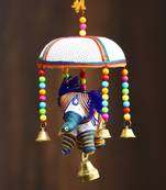 eCraftIndia Handcrafted DECORative Elephant Wall Door Window Hanging Bells