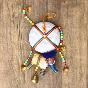 eCraftIndia Handcrafted DECORative Elephant Wall Door Window Hanging Bells 6