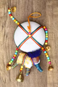 eCraftIndia Handcrafted DECORative Elephant Wall Door Window Hanging Bells