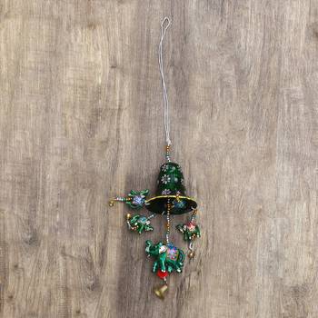 eCraftIndia Handcrafted DECORative Elephant Wall Door Window Hanging Bells 6