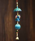 eCraftIndia Handcrafted DECORative Elephant Wall Door Window Hanging Bells