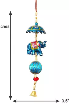 eCraftIndia Handcrafted DECORative Elephant Wall Door Window Hanging Bells