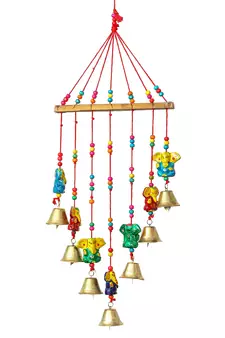 eCraftIndia Handcrafted DECORative Lord Ganesha Wall Door Window Hanging Bells