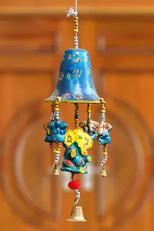 eCraftIndia Handcrafted DECORative Lord Ganesha Wall Door Window Hanging Bells