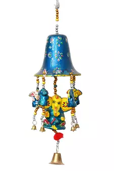 eCraftIndia Handcrafted DECORative Lord Ganesha Wall Door Window Hanging Bells