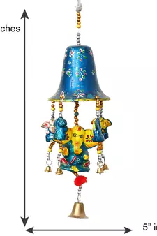 eCraftIndia Handcrafted DECORative Lord Ganesha Wall Door Window Hanging Bells