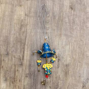 eCraftIndia Handcrafted DECORative Lord Ganesha Wall Door Window Hanging Bells 6