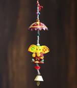 eCraftIndia Handcrafted DECORative Lord Ganesha Wall Door Window Hanging Bell