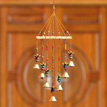 eCraftIndia Handcrafted DECORative Kalash Wall Door Window Hanging Bells 2