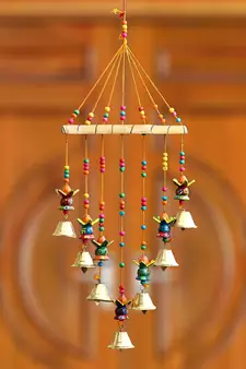eCraftIndia Handcrafted DECORative Kalash Wall Door Window Hanging Bells