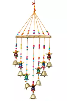 eCraftIndia Handcrafted DECORative Kalash Wall Door Window Hanging Bells