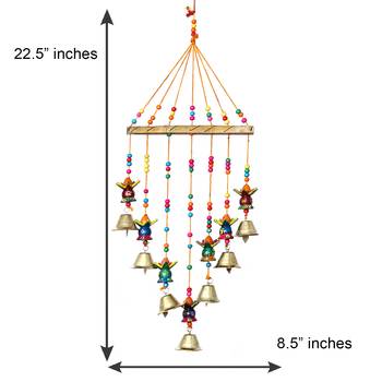 eCraftIndia Handcrafted DECORative Kalash Wall Door Window Hanging Bells 5