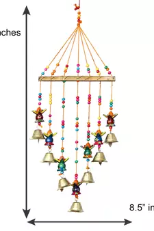 eCraftIndia Handcrafted DECORative Kalash Wall Door Window Hanging Bells