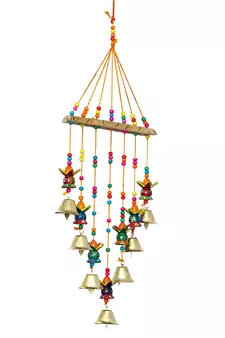 eCraftIndia Handcrafted DECORative Kalash Wall Door Window Hanging Bells