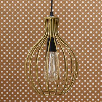 Edison Filament Golden Finish Diamond Cage Pendant Light  Ceiling Hanging Lamp for Home Living Room Offices Restaurants 1