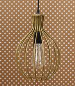 Edison Filament Golden Finish Diamond Cage Pendant Light  Ceiling Hanging Lamp for Home Living Room Offices Restaurants